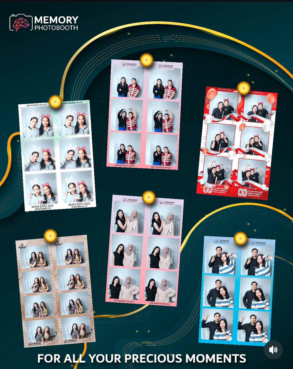 Pilihan desain cetak foto Memory Photobooth